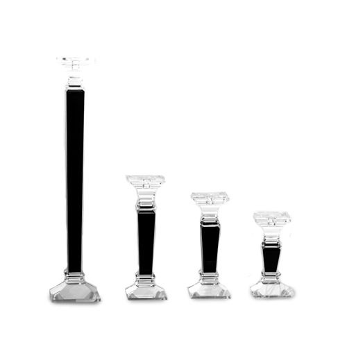 Candelabro cristal negro