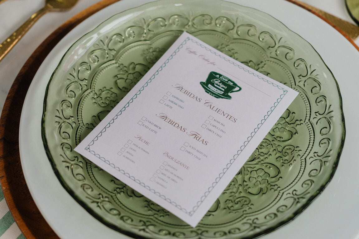 Plato postre Marie verde musgo