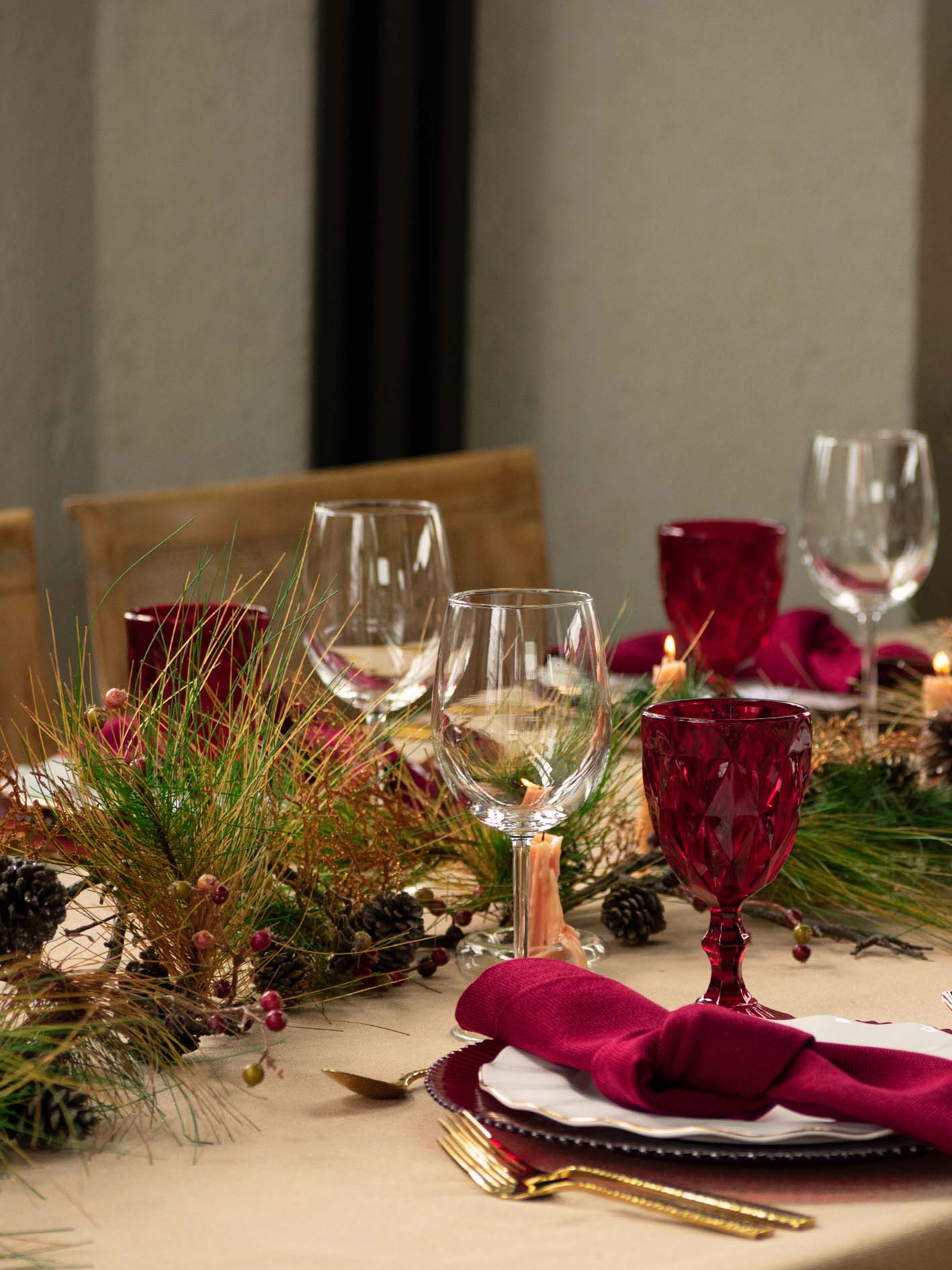 Plato base Niza rojo