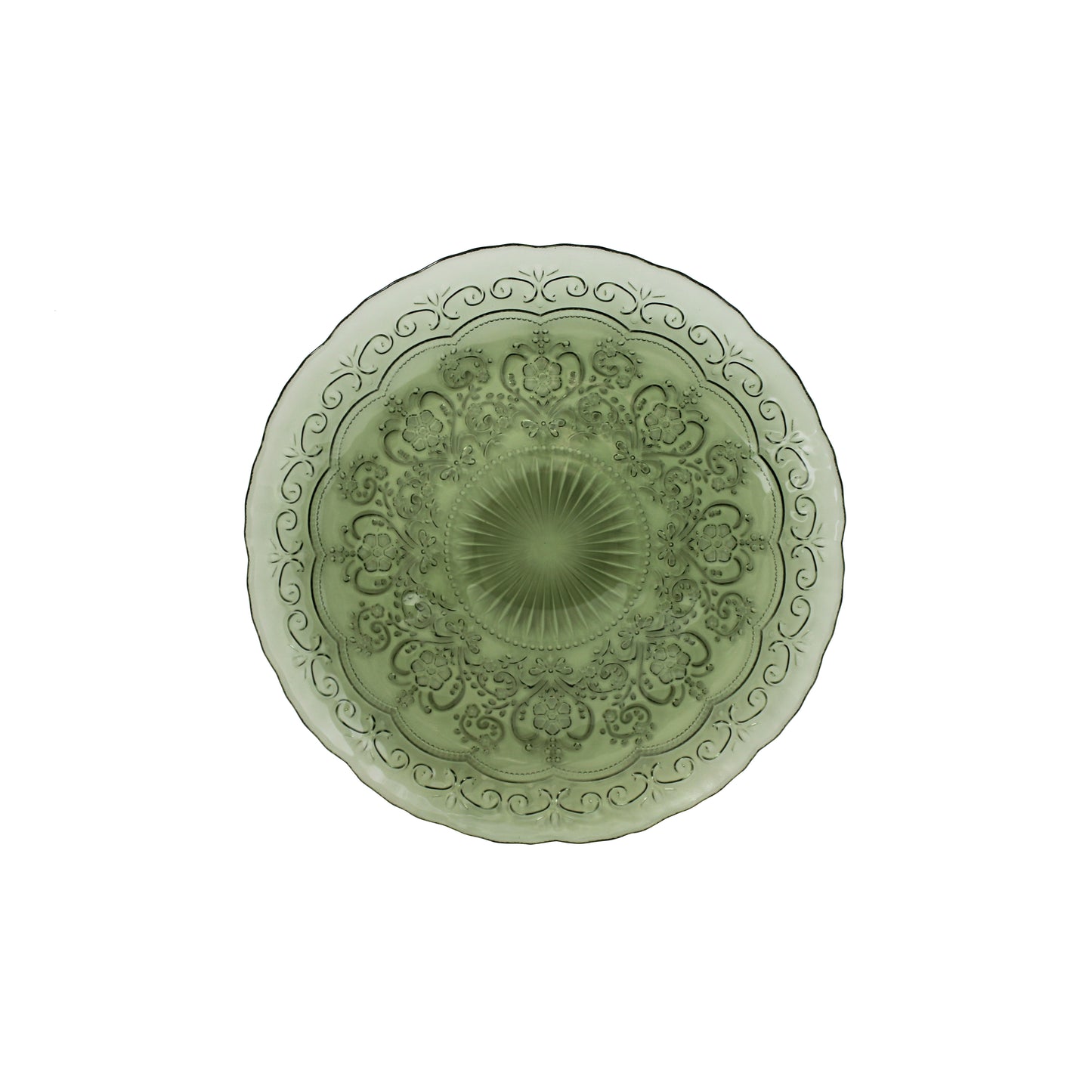 Plato postre Marie verde musgo