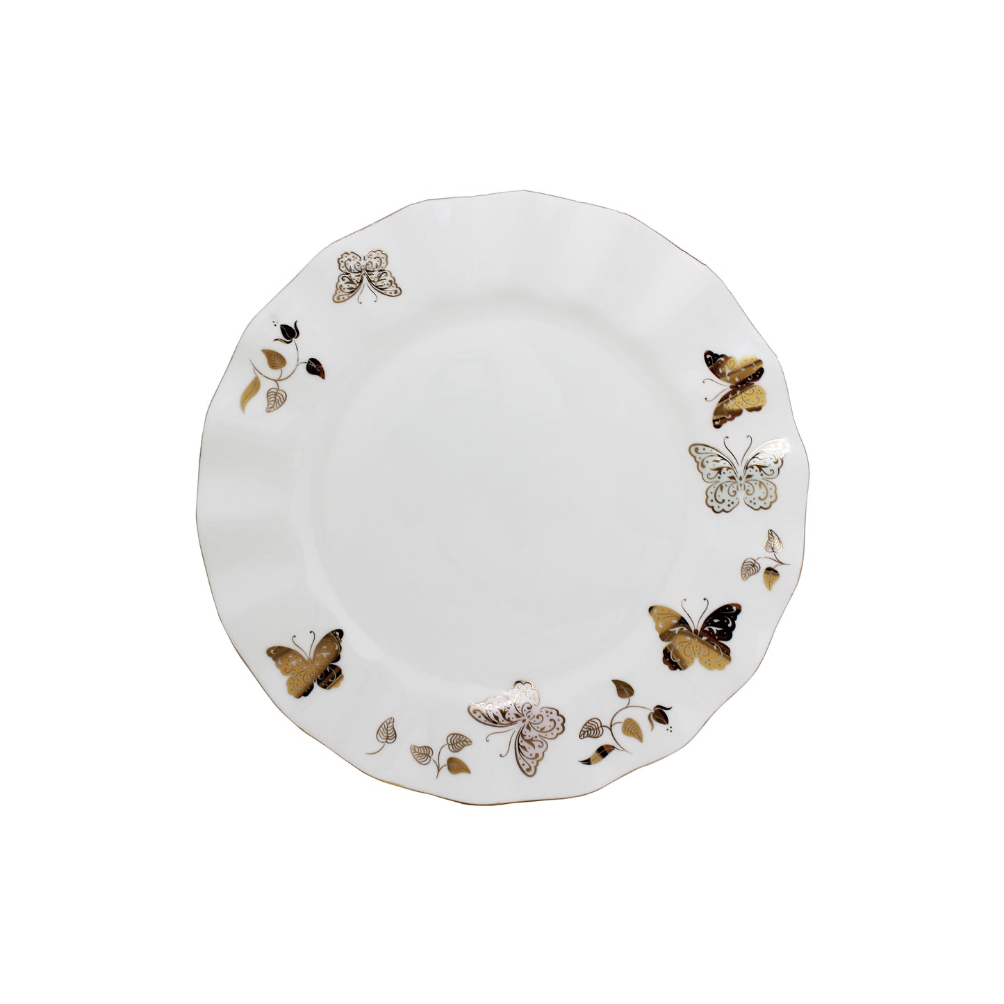 Plato trinche mariposas oro