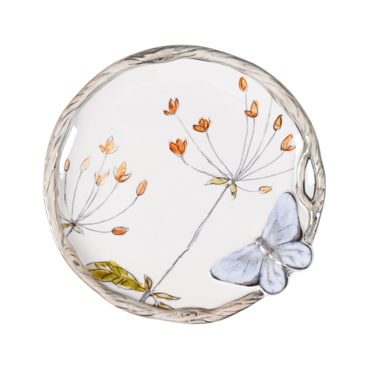 Plato postre mariposa