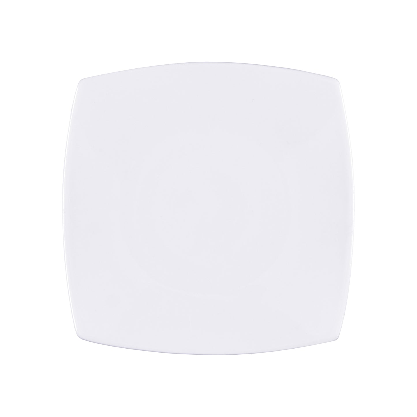 Plato trinche cuadrado blanco