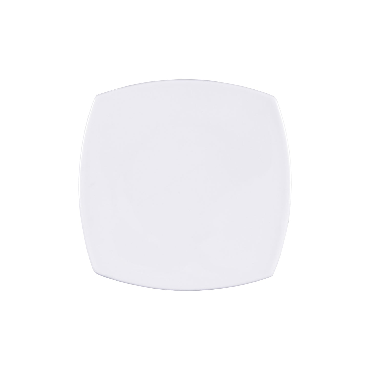 Plato postre cuadrado blanco