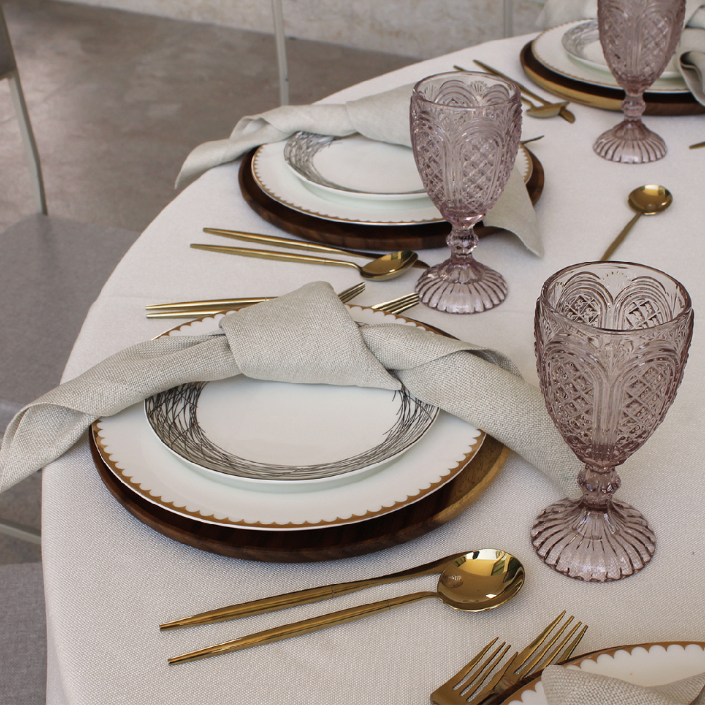 Plato base redondo madera