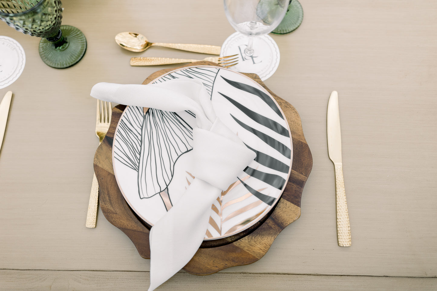 Plato base Sunflower madera