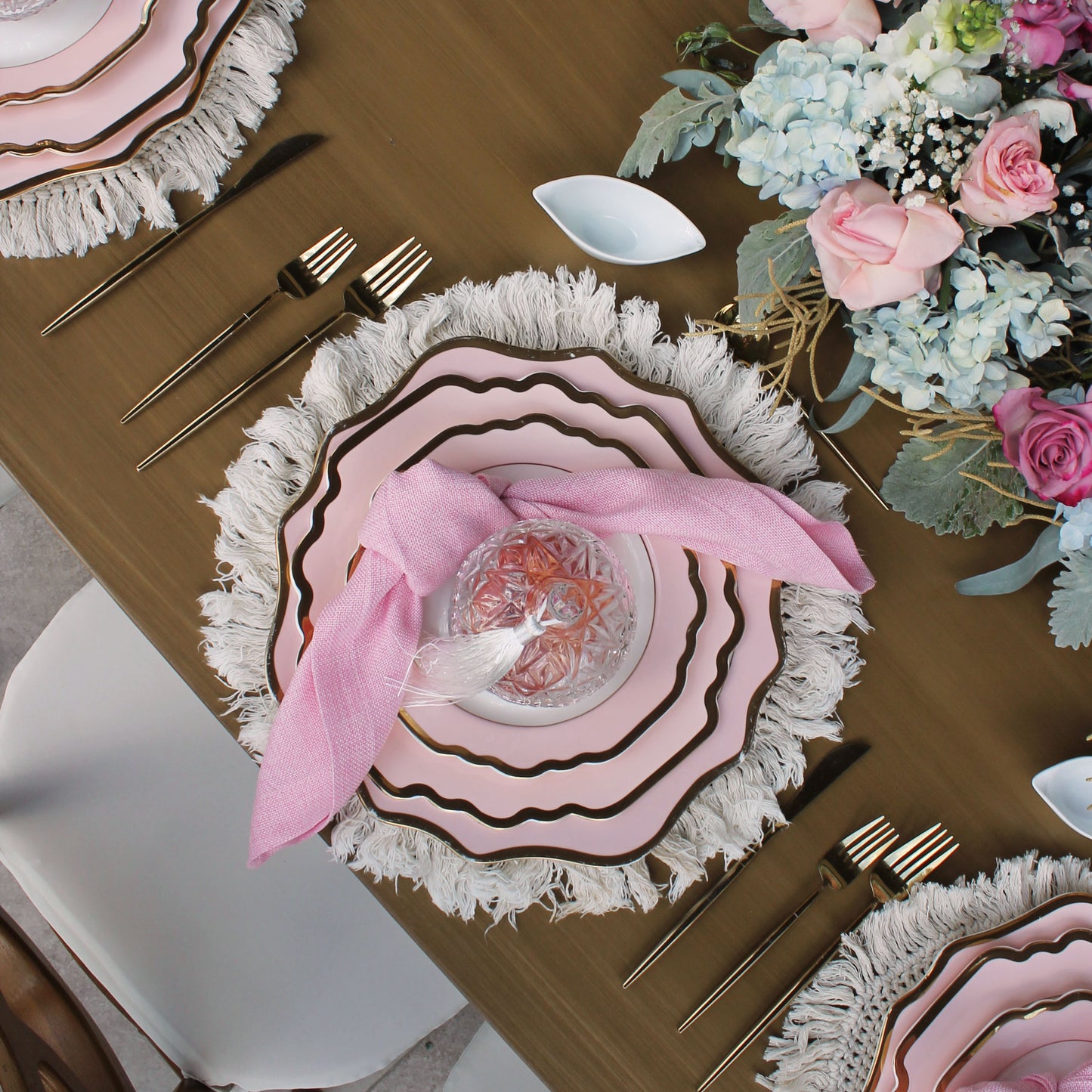 Plato trinche Sunflower rosa