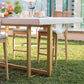 Mesa alta cubierta de lino ivory