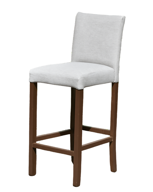 Banco bar deco beige c/nogal