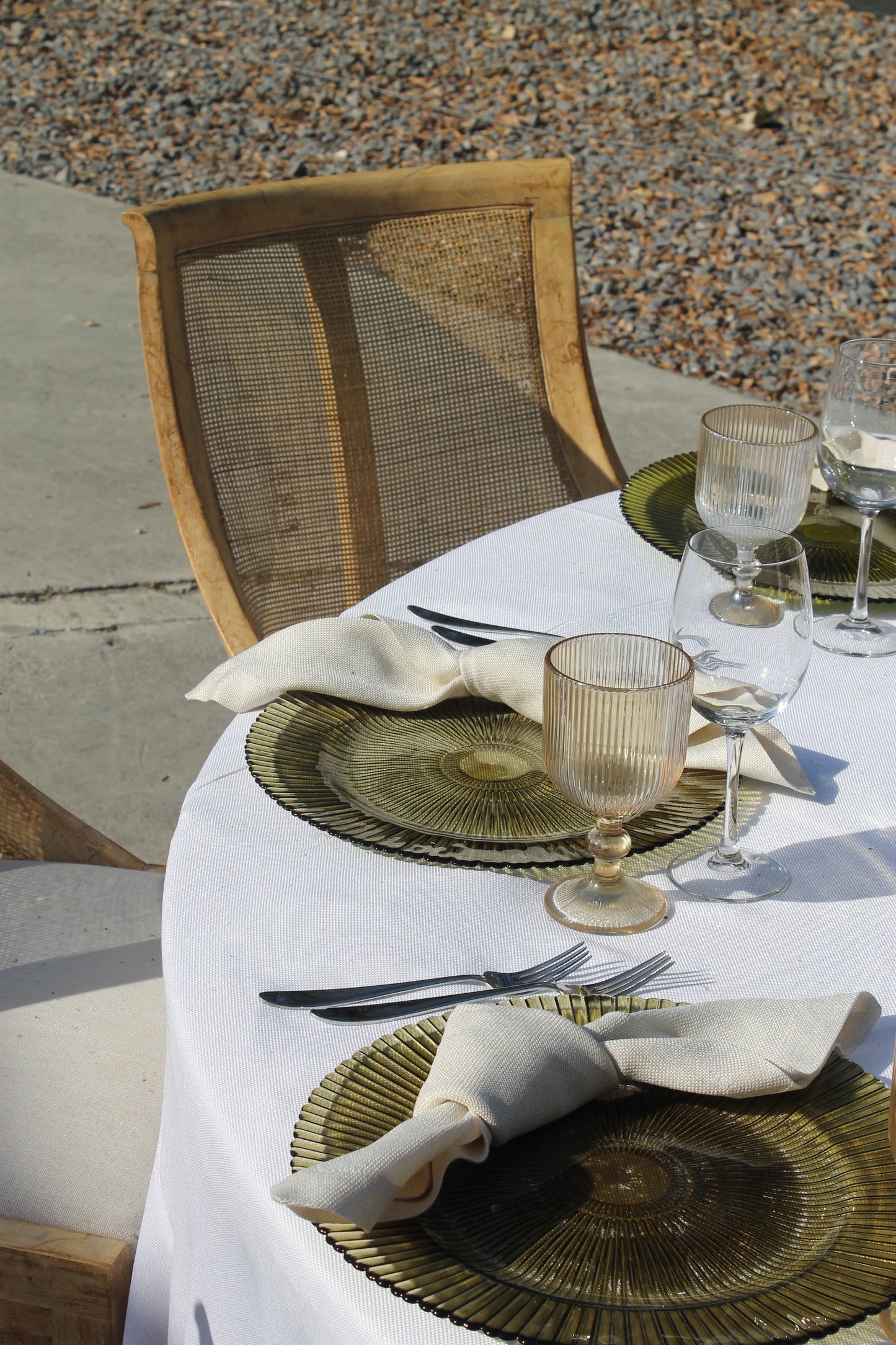 Plato base Niza verde musgo