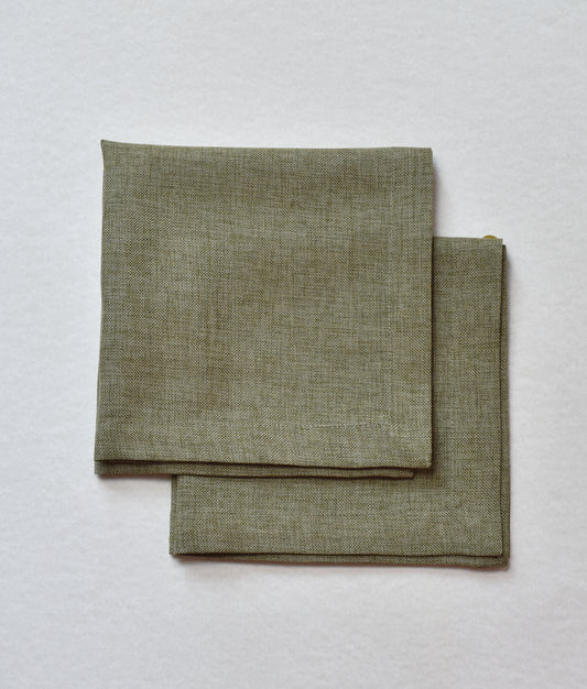 Servilleta lino verde musgo