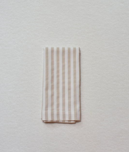 Servilleta lino de rayas beige
