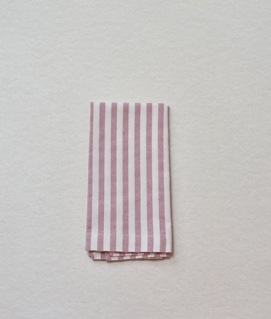 Servilleta lino de rayas rosa