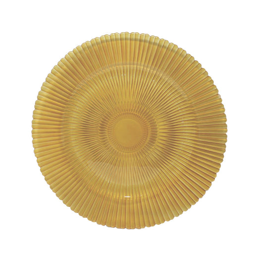 Plato base Niza ámbar claro