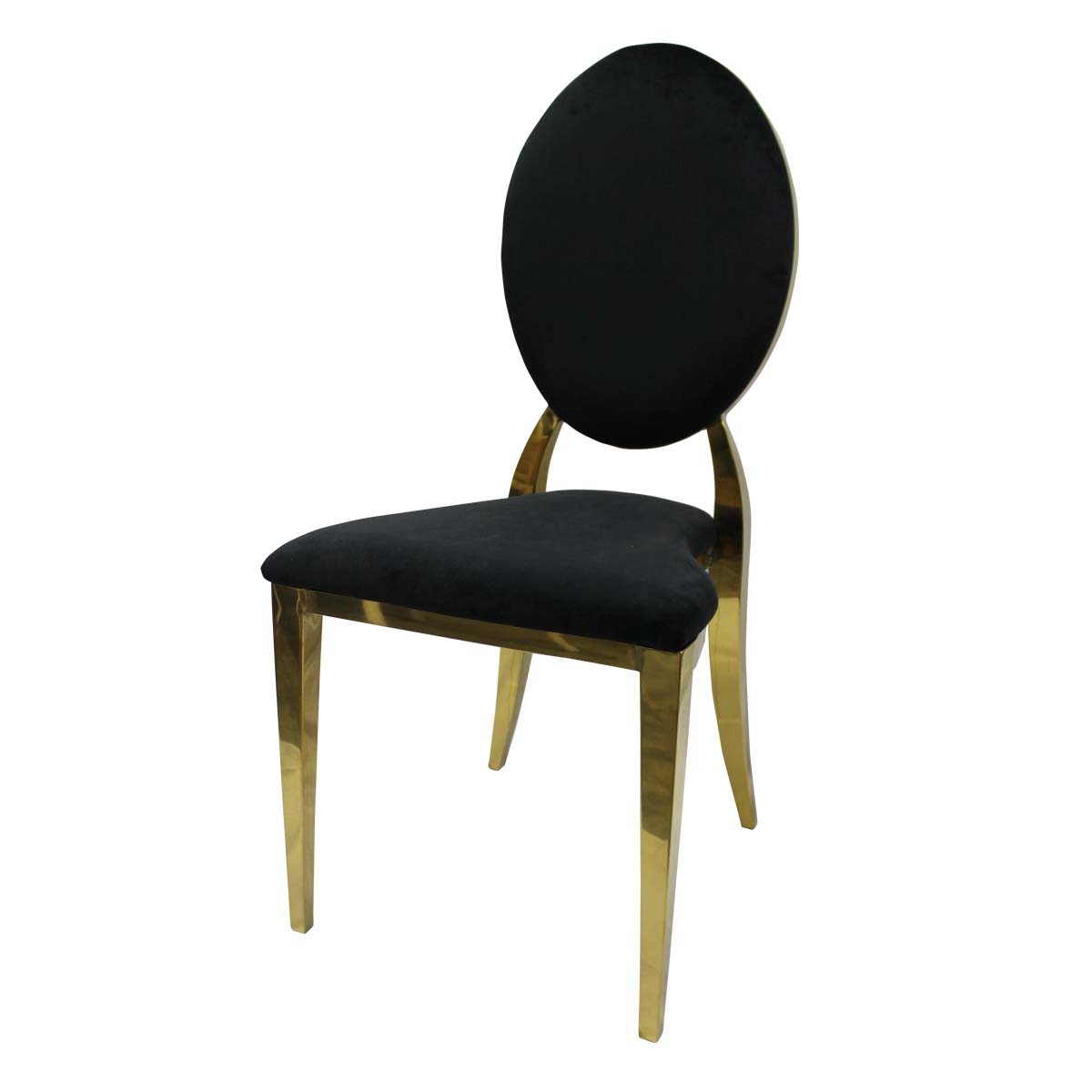 Silla Oval oro con negro