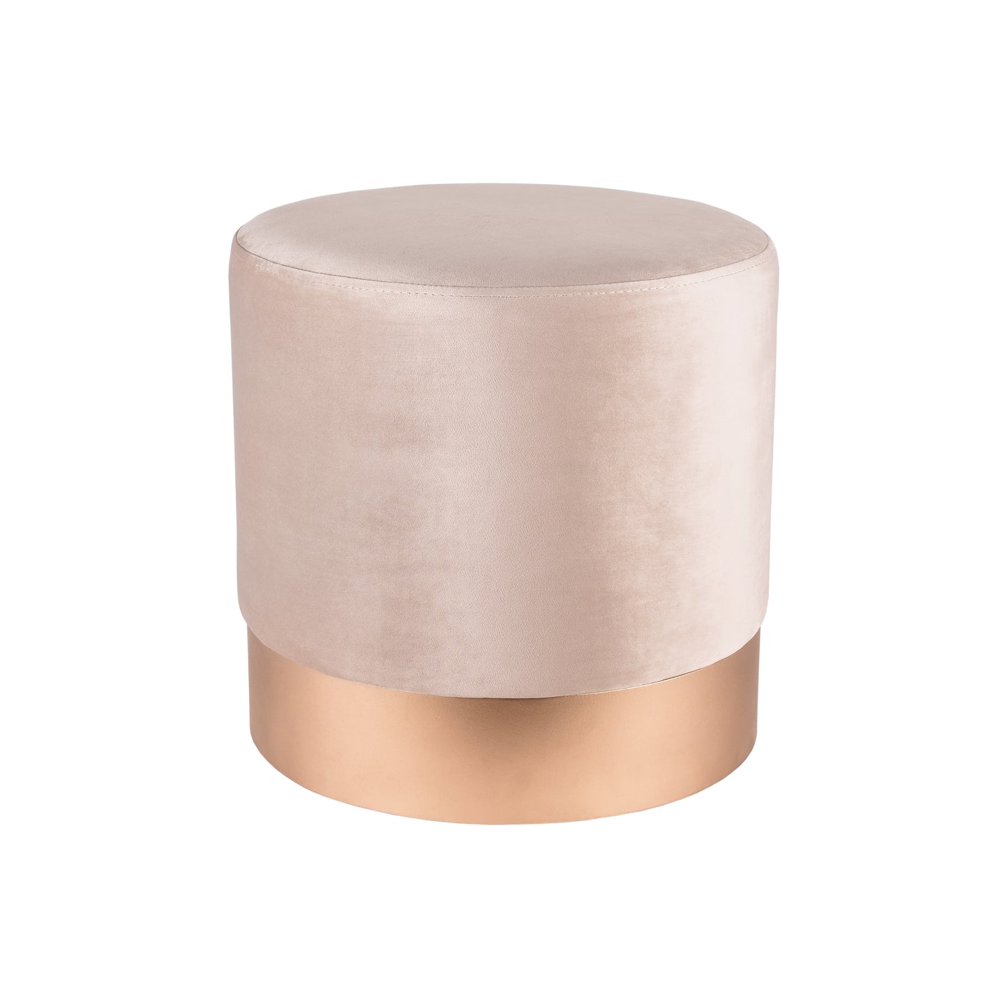 Taburete velvet redondo taupe