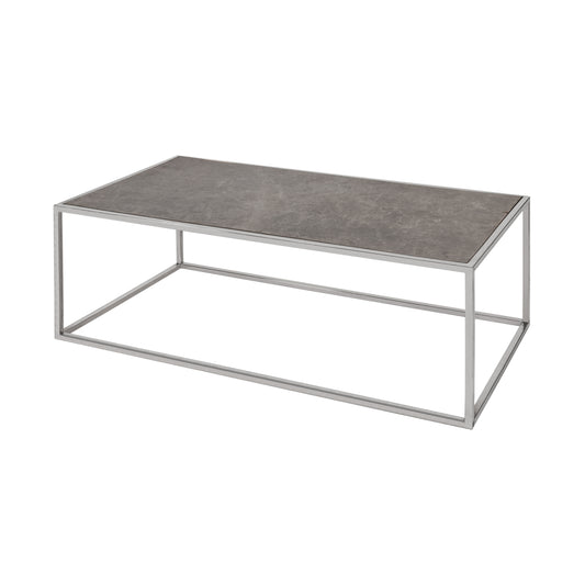 Mesa Deco herrería cubierta gris