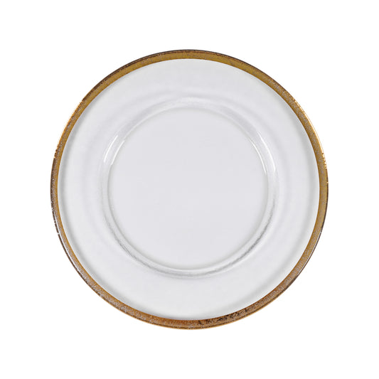 Plato base filo dorado italiano